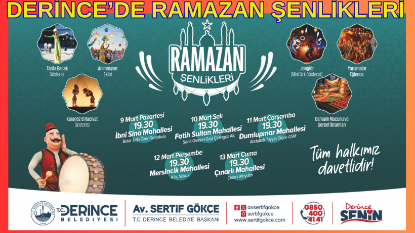 Derince’de Ramazan Şenlikleri Devam Ediyor