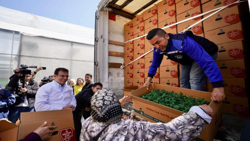 İBB TIRları yazlık sebze fidesi dağıtımına başladı