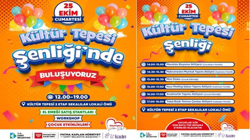 İzmit Belediyesinden Kültür Tepesi Şenliği