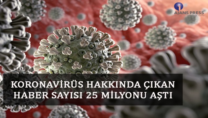 Koronavirüs hakkında çıkan haber sayısı 25 milyonu aştı