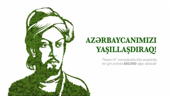 NESİMİ, Azerbaycan'da bir günde 650 bin fidan dikilerek anıldı