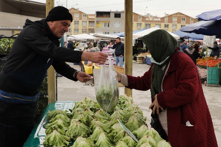 Bursa Gemlik'te ilk hasat marullar satışta