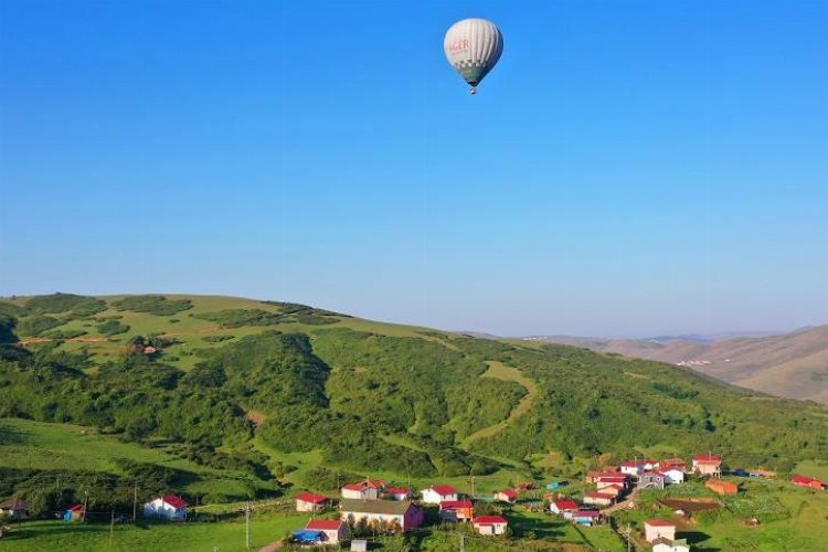 Kapadokya'dan sonra şimdi Ordu'da! Balonla yayla turu