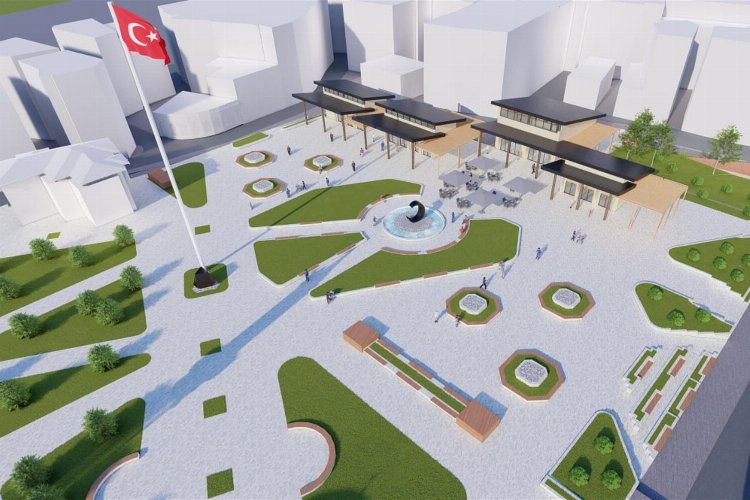 Rölyef, dev Türk Bayrağı ve Hilal meydana renk katacak