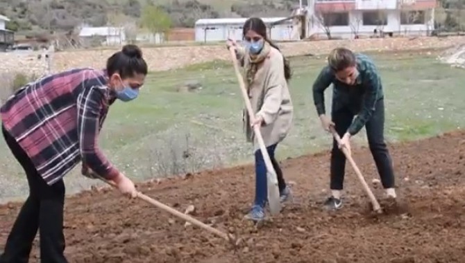 Tohumu toprakla buluşturdular-VİDEO