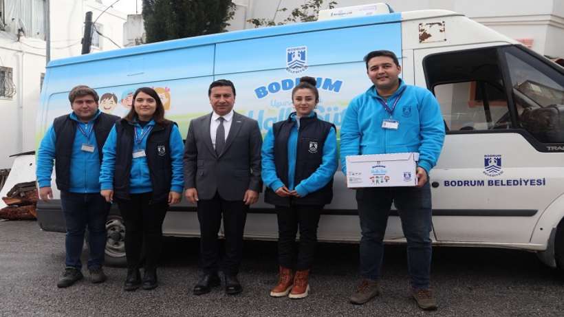 Bodrum Belediyesi'nden ihtiyaç sahibi ailelere süt desteği