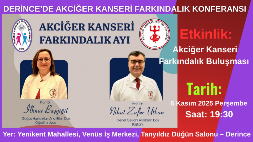 Derince’de Akciğer Kanseri Farkındalık Konferansı Derince’de Akciğer Kanseri Farkındalık Konferansı