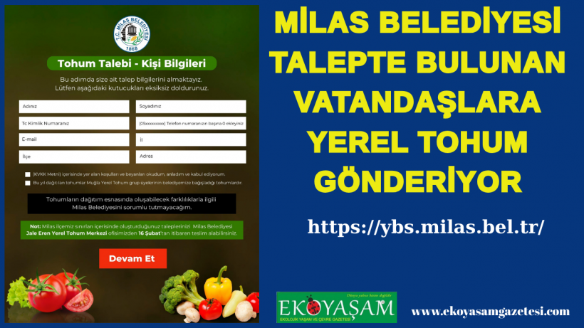 Milas Belediyesi Talepte Bulunan Vatandaşlara Yerel Tohum Gönderiyor