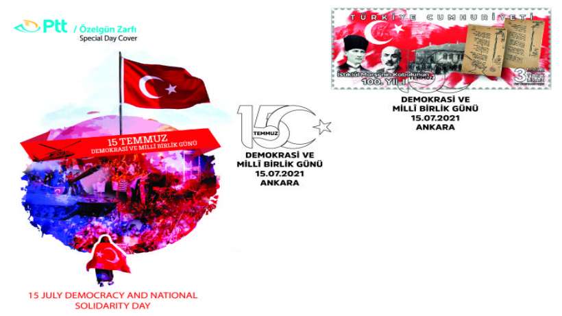 PTT’den “15 temmuz için özel gün zarfı PTT’den “15 temmuz için özel gün zarfı